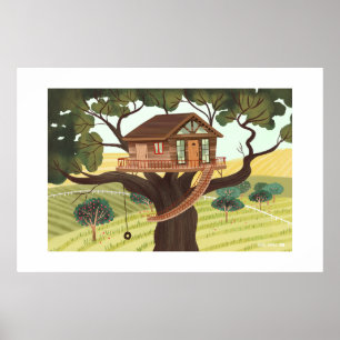 Treehouse stor utskrift poster