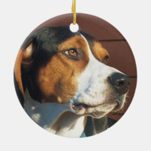 Treeing fotgängareCoonhound Julgransprydnad Keramik
