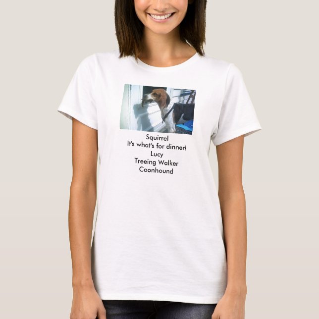 Treeing fotgängareCoonhound Tee (Framsida)