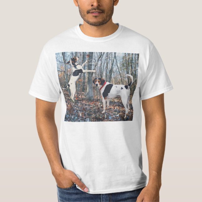 Treeing fotgängareCoonhounds i skjorta för skogen T Shirt (Framsida)