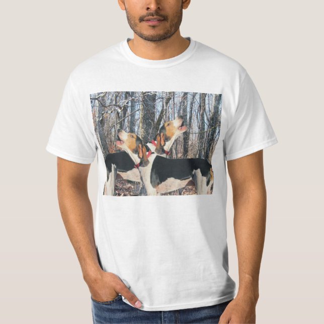 Treeing fotgängareCoonhounds i skjorta för skogen Tee Shirt (Framsida)