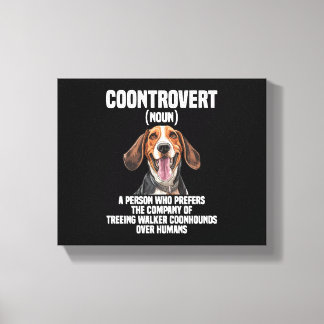 Treeing Walker Coonhound Älskare Hund Coontrovert Canvastryck