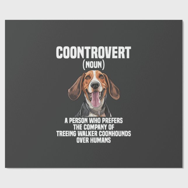 Treeing Walker Coonhound Älskare Hund Coontrovert Presentpapper (Platt)