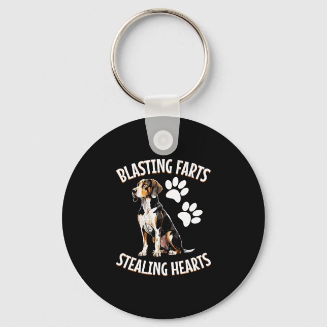 Treeing Walker Coonhound Älskare Hundägare Blastar Nyckelring (Framsida)