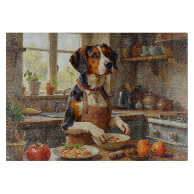 Treeing Walker Coonhound Cooking in Kitchen (Framsidan)