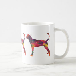 Treeing Walker Coonhound Geometric Silhouette Kaffemugg
