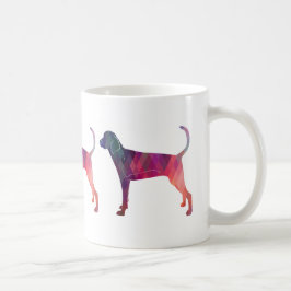 Treeing Walker Coonhound Geometric Silhouette Kaffemugg