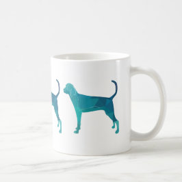 Treeing Walker Coonhound Geometric Silhouette Kaffemugg