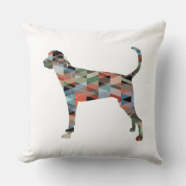 Treeing Walker Coonhound Geometric Silhouette Kudde