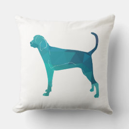 Treeing Walker Coonhound Geometric Silhouette Kudde