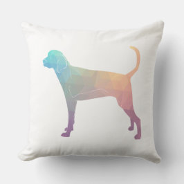 Treeing Walker Coonhound Geometric Silhouette Kudde