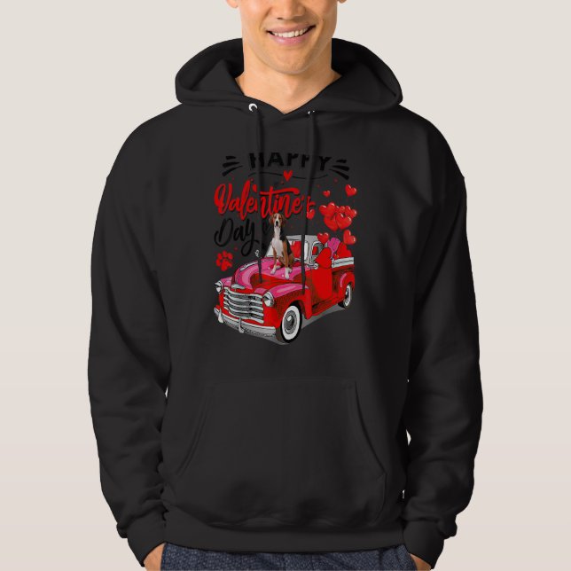 Treeing Walker Coonhound Glad Valentine Day Cla Hoodie (Framsida)