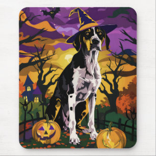 Treeing Walker Coonhound Halloween Häxa Pumpa Musmatta