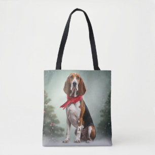 Treeing Walker Coonhound Hund i Snö jul Tygkasse