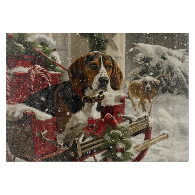 Treeing Walker Coonhound Hund jul Festive (Framsidan)