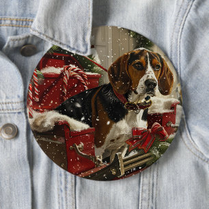 Treeing Walker Coonhound Hund jul Festive Knapp
