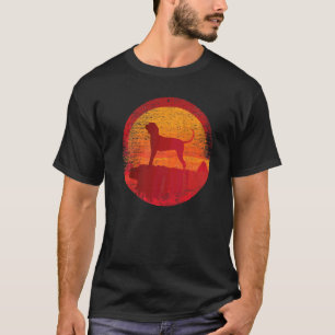 Treeing Walker Coonhound Hund Retro Sunset T Shirt