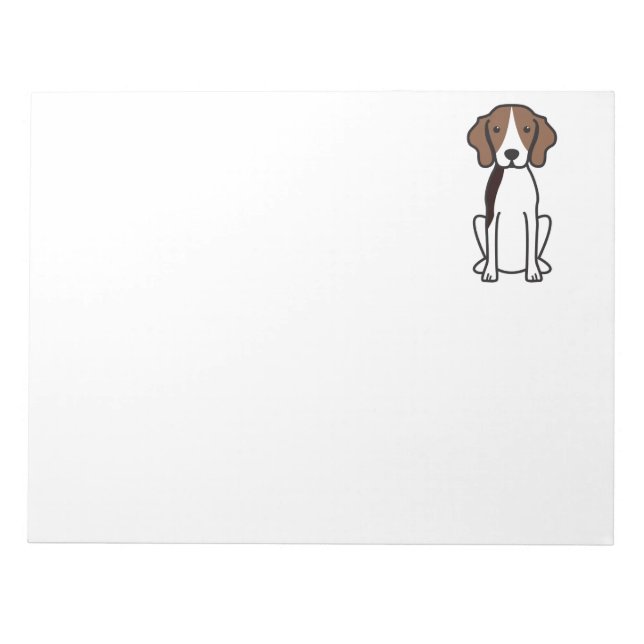 Treeing Walker Coonhound Hund Tecknad Anteckningsblock (Framsida)