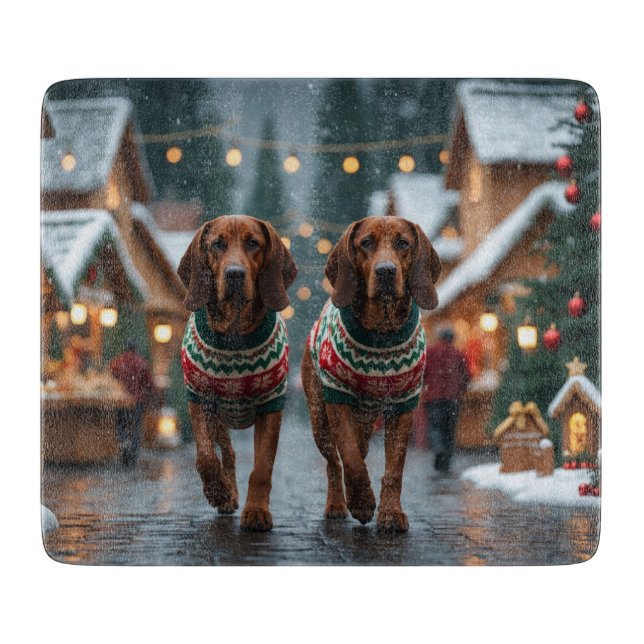 Treeing Walker Coonhound Hundar Jul Snö (Framsidan)