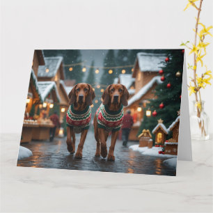 Treeing Walker Coonhound Hundar jul Snö Kort