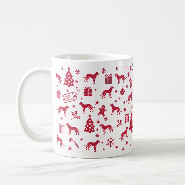 Treeing Walker Coonhound juldesign Kaffemugg (Vänster)