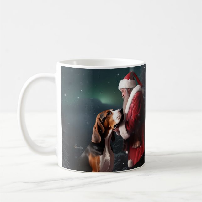 Treeing Walker Coonhound Julenisse jul Kaffemugg (Vänster)