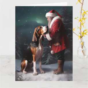 Treeing Walker Coonhound Jultomten jul Kort