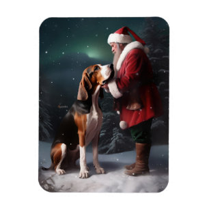 Treeing Walker Coonhound Jultomten jul Magnet