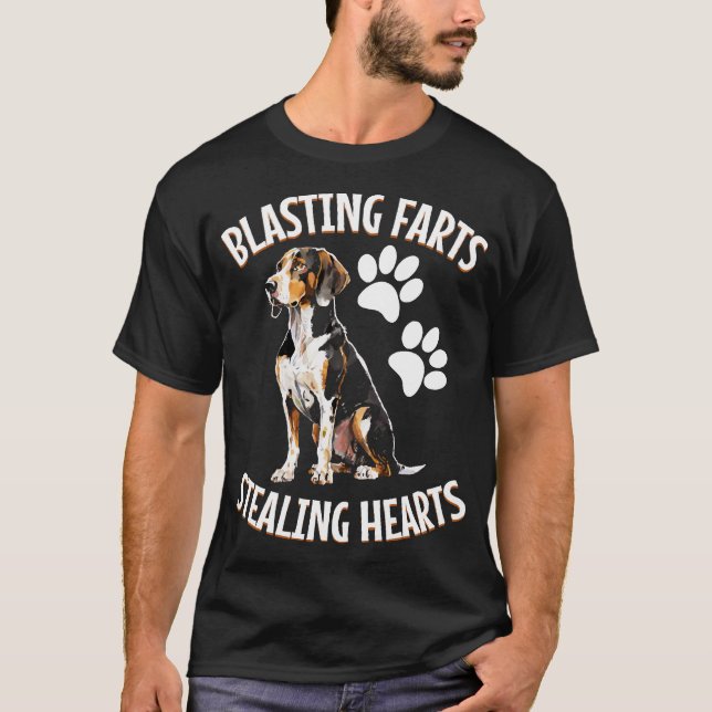 Treeing Walker Coonhound Lover Dog Owner Blasting T Shirt (Framsida)