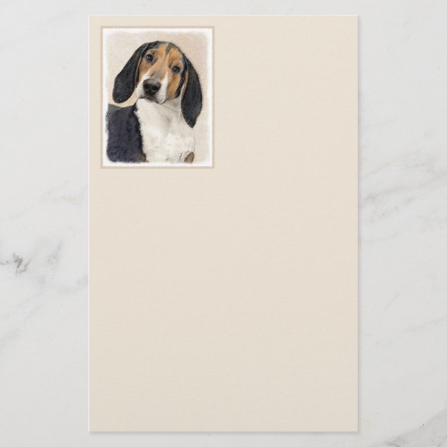 Treeing Walker Coonhound Painting - Original Art Brevpapper (Framsida)