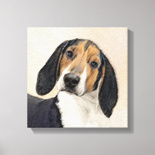 Treeing Walker Coonhound Painting - Original Art Canvastryck