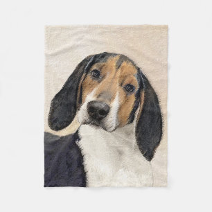 Treeing Walker Coonhound Painting - Original Art Fleecefilt