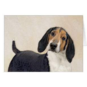 Treeing Walker Coonhound Painting - Original Art Hälsningskort