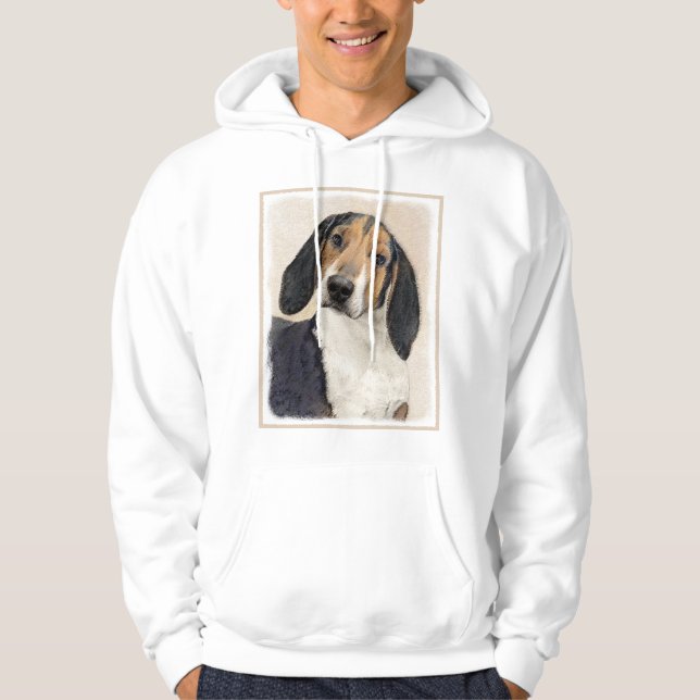 Treeing Walker Coonhound Painting - Original Art Hoodie (Framsida)