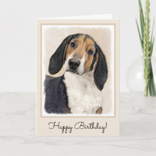 Treeing Walker Coonhound Painting - Original Art Kort