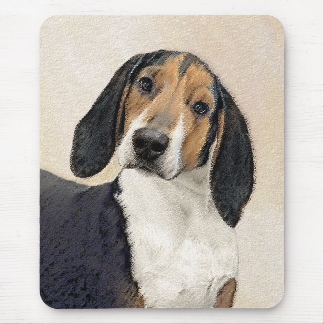 Treeing Walker Coonhound Painting - Original Art Musmatta (Framsidan)