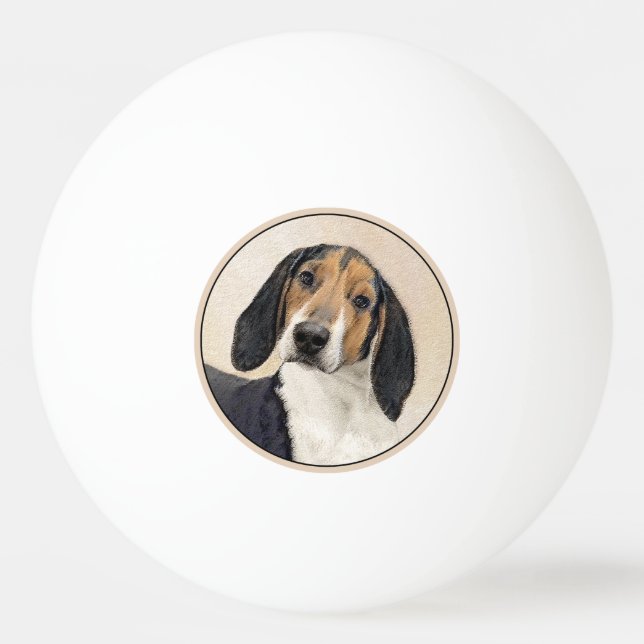 Treeing Walker Coonhound Painting - Original Art Pingisboll (Framsidan)