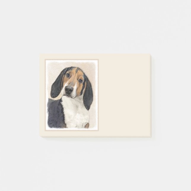 Treeing Walker Coonhound Painting - Original Art Post-it Block (Framsida)