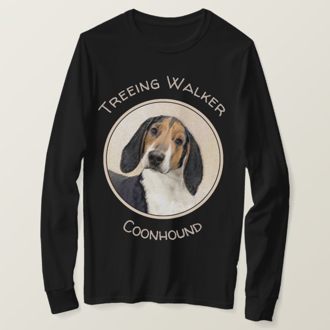 Treeing Walker Coonhound Painting - Original Art T Shirt (Design framsida)