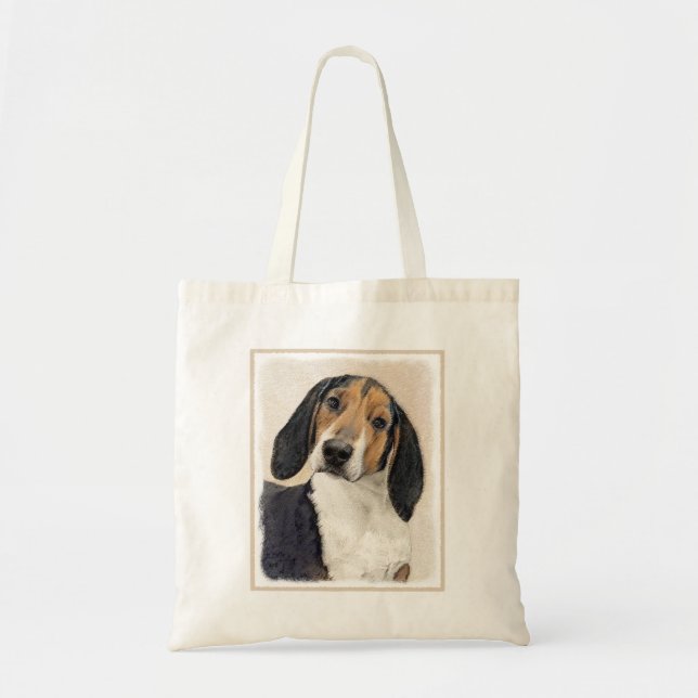 Treeing Walker Coonhound Painting - Original Art Tygkasse (Framsidan)