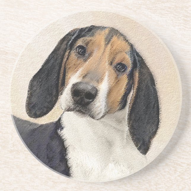 Treeing Walker Coonhound Painting - Original Art Underlägg (Framsidan)