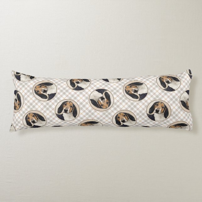 Treeing Walker Coonhound Painting Original Hund Ar Kroppskudde (Framsidan)