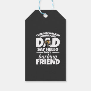 Treeing Walker Coonhound Pappa Pappa säg hej Presentetikett