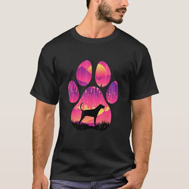Treeing Walker Coonhound Paw Mom Dad Dog  Women Me T Shirt (Framsida)