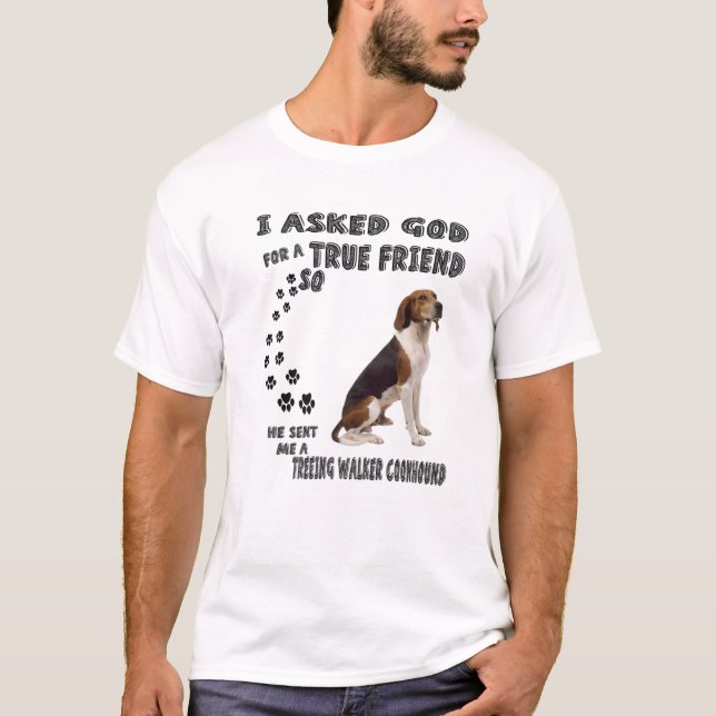 Treeing Walker Coonhound Quote Mom, TWC Dad Art, W T Shirt (Framsida)