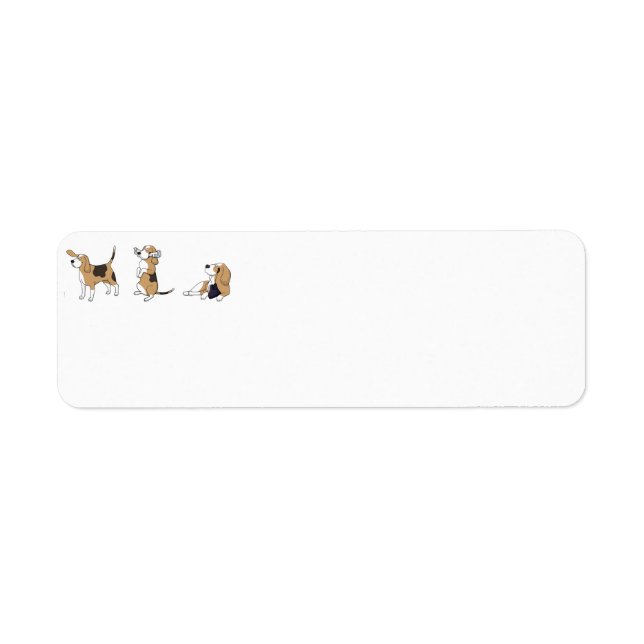 treeing walker coonhound tecknad film 2 returadress etikett (Framsidan)