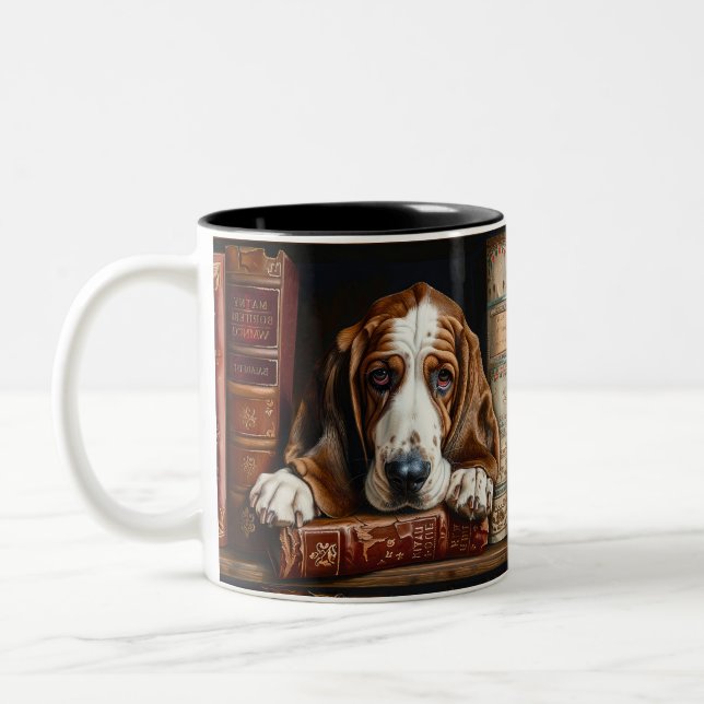 Treeing Walker Coonhound Valpkopp Två-Tonad Mugg (Vänster)