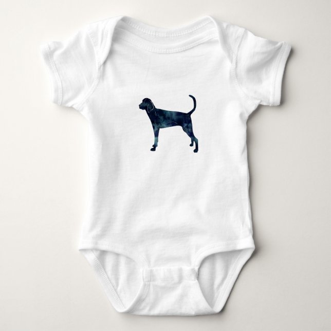 Treeing Walker Coonhound Watercolor Silhouette Tee (Framsida)