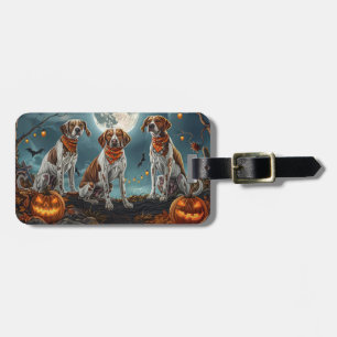 Treeing Walker Halloween Spooky Bagagebricka