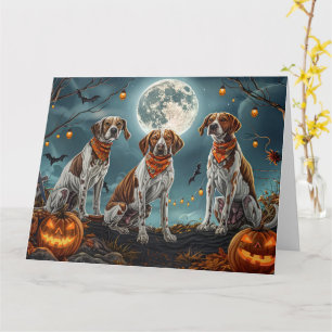 Treeing Walker Halloween Spooky Kort